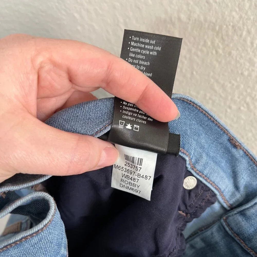 Paige Mens Lennox Slim Fit Jeans Size 40 Robby Light Blue Wash
